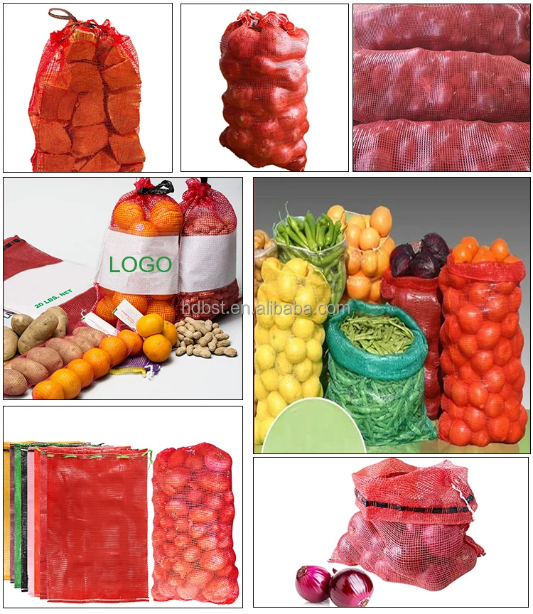 Factory Fruit Vegetable Potato Bag Pp Pe Mesh Bag Raschel Leno Mesh Bag
