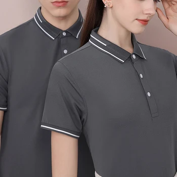 Custom High Quality Fashion Long Sleeve Polo T-Shirts Collar Rugby Striped Polo Shirt For Man
