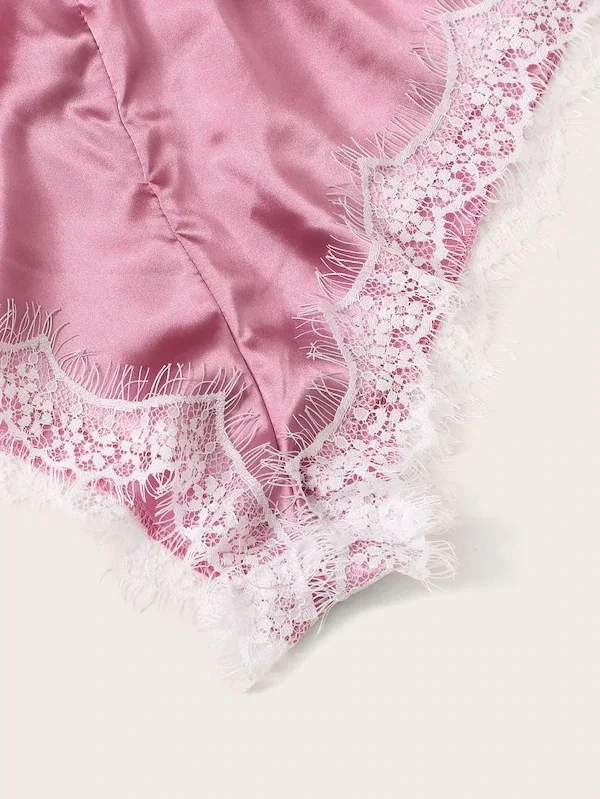 Women Uniform Lingerie Set V Neck Temptation Backless Jumpsuit Pajamas