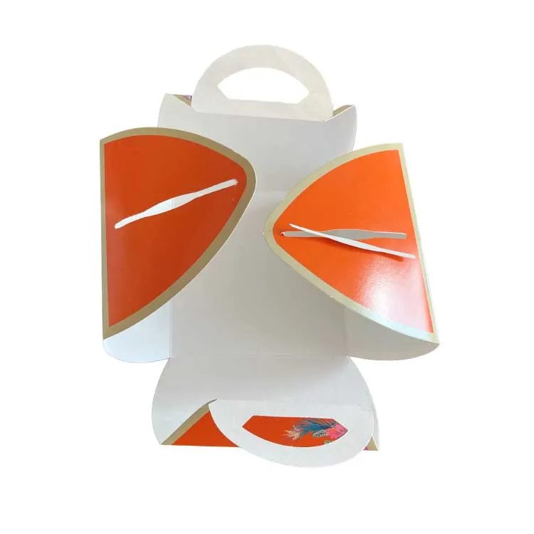 Custom Printed Made Small Tulip Favor Boxes for Cakes Birthday Wedding Cake Cases Packaging Paper Box Bakery