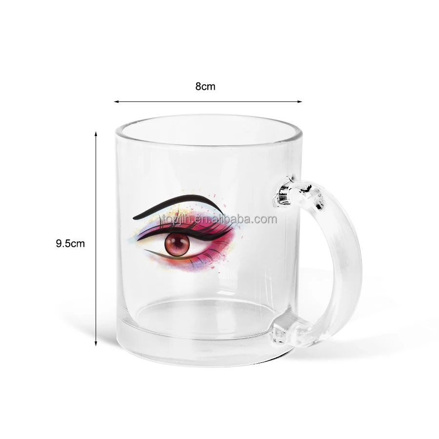 Topjlh Hot Sale Custom Logo 11oz Crystal Clear Lead Free Sublimation Glass Coffee  Mugs With Handle - Buy Topjlh Hot Sale Custom Logo 11oz Crystal Clear Lead  Free Sublimation Glass Coffee Mugs