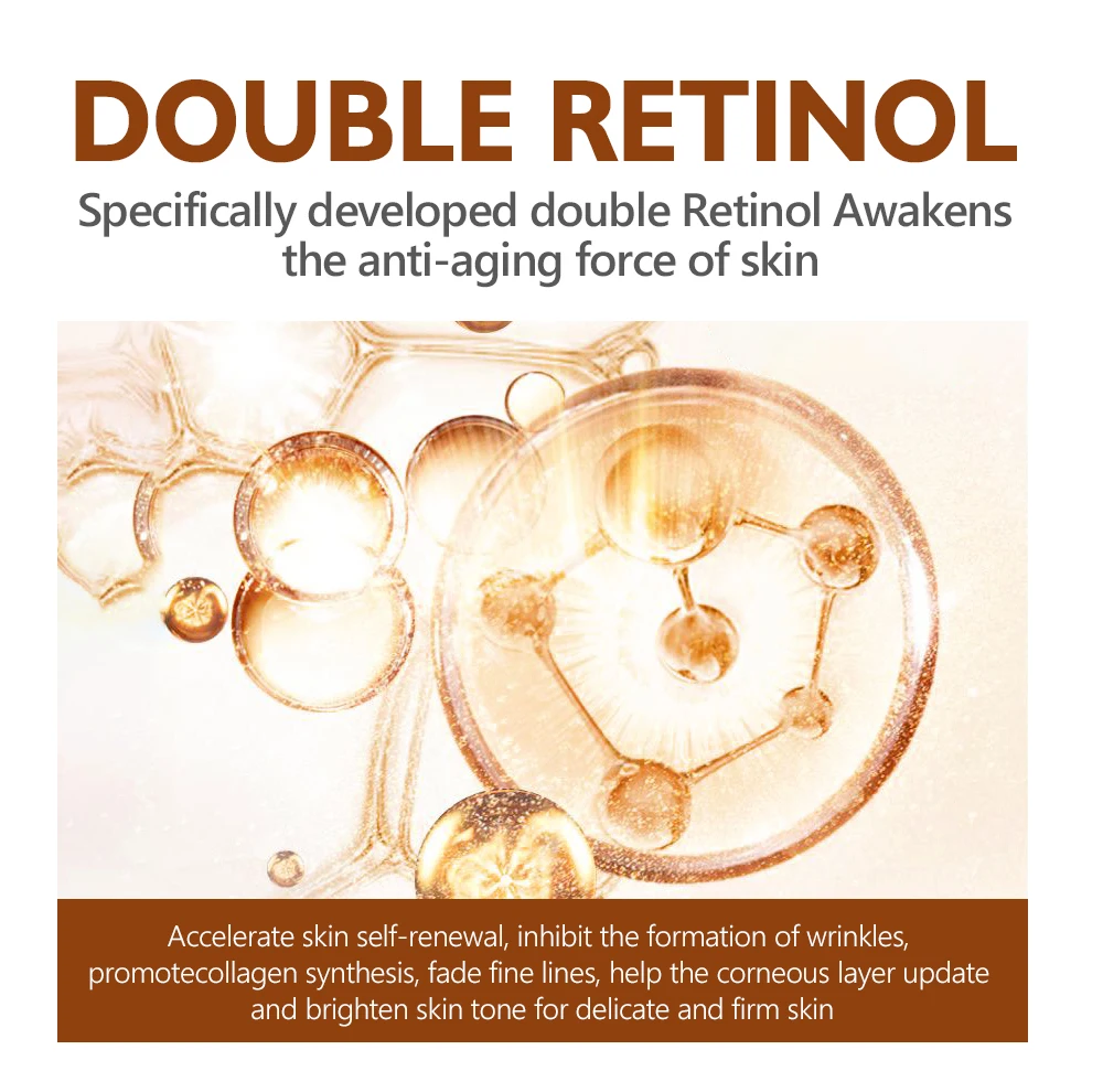 VIBRANT GLAMOUR Retinol Augenserum Feuchtigkeitsspendend Reduziert Feine Linien 30ML 10 STÜCK – Detail 4