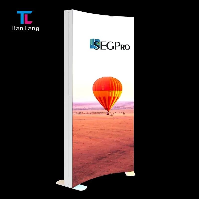 天朗 プロモーション用 携帯可能 120mm 室内広告用LEDボード スリムフレームレス 自立式ファブリックキューブライトボックス 表示