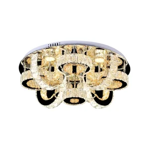 Factory Price Modern Crystal Led Ceiling Light Fittings With Remote