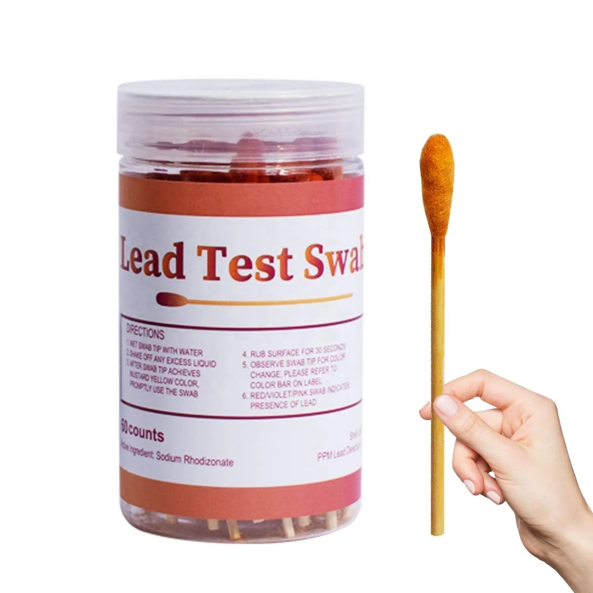 60-Piece Lead Paint for Test Kit with Instant Results in 30 Seconds Swabs for Painted Surfaces 1-Year Warranty