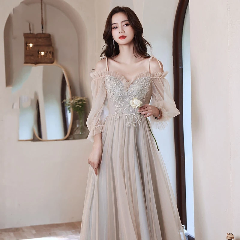 Can Wear Short Ladies Bridesmaid Dresses For Banquet Temperament cheapest