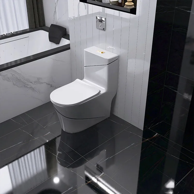 Modern new design luxury color Phnom Penh sanitary ware Ceramic integrated bathroom flush toilet manufacture