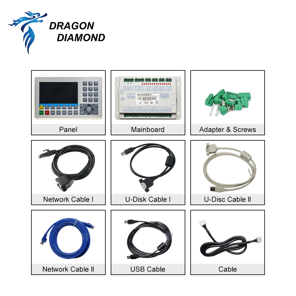 Dragon Diamond Ruida Controller RDC 6445S Laser Control System for Laser Engraving DSP Control Board System
