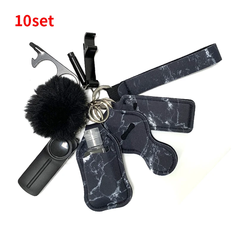 Wholesale 9pcs Outdoor Self Defense Keychain Accessories Self Defense
