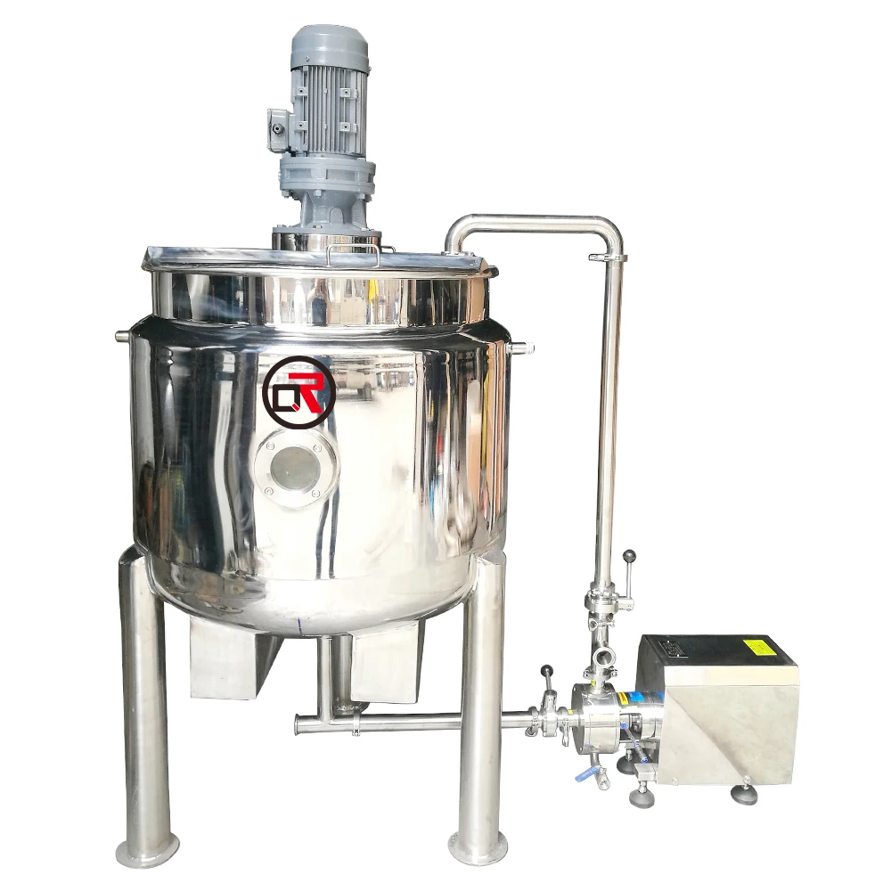 1000L Electric Heating Jacketed Mixing Tank for Fruit Juice Syrups Chemicals for Fat Chocolate Wax Melting Motor Milling