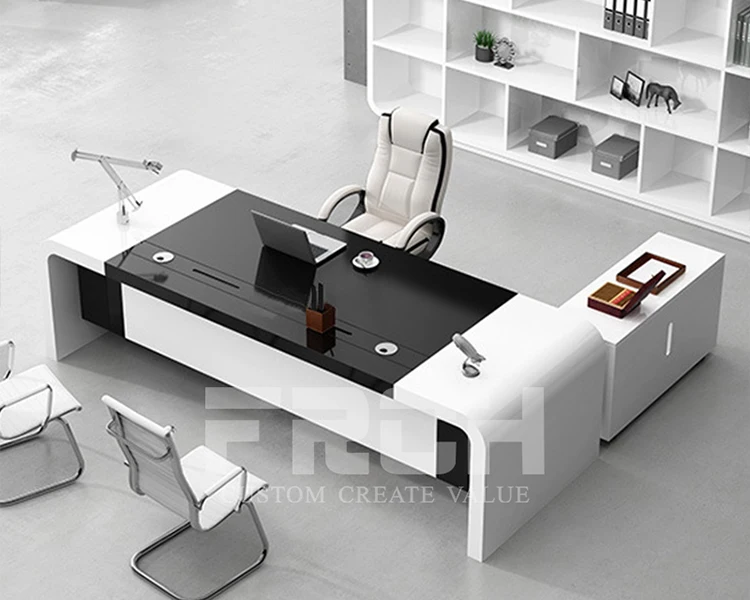 Hight Gloss Luxury Modern Office Furniture L Shape Ceo Office Desk