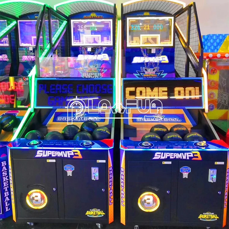PlayFun Electronic Commercial Coin Operated Arcade Shooting Sport Game Mvp Basketball Machine
