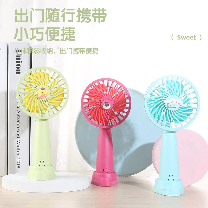 Новый дизайн мультяшная форма ручной мини-вентилятор 3-скоростной небольшой подарок электрический портативный USB перезаряжаемый мини-вентиляторы