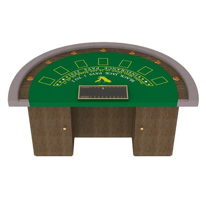 YH 7 мест полукруглый эксклюзивный черный Джек покерные столы настольные карты производители казино