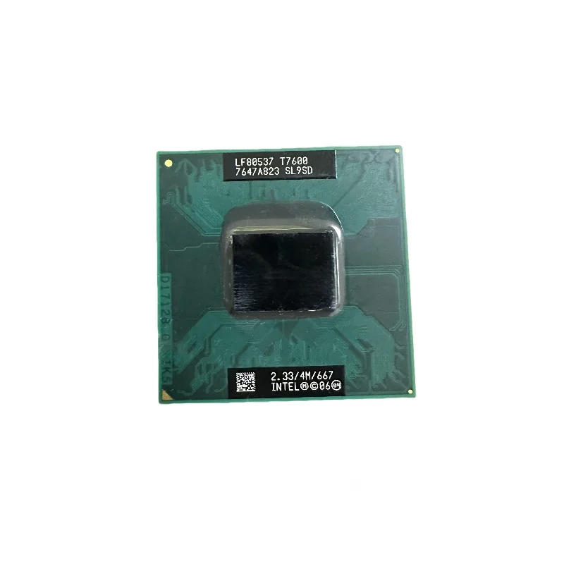 Core 2 Duo T7600 4M Socket 479 Cache/2.33GHz/667 Dual-Core Laptop Processor Used Supports 945