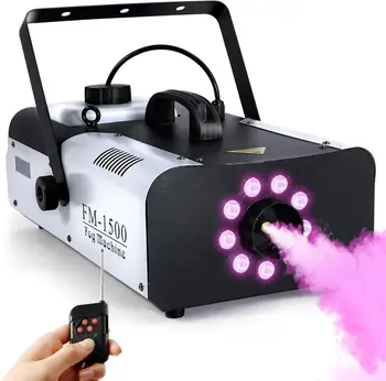 Topflashstar 1500w  LED Strong Output Remote Control Fog Machine New Model Smoke Machine Halloween Party Stage Wedding Factory