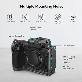 SmallRig X-H2 / X-H2S Camera Full Cage for FUJIFILM X-H2 / X-H2S Aluminum Alloy Video Making Camera Rig 3934 detail image