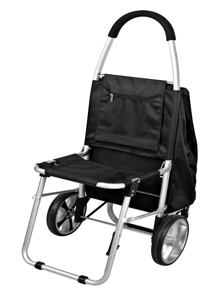 Shopping Cart Bag Market Vegetable Foldable Shopping Trolley With Seat Buy Foldable Shopping