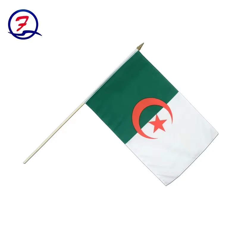 High Quality Printed Polyester Fabric Custom 30x45cm Switzerland Campaign Small Stick Mini Hand Held Flags
