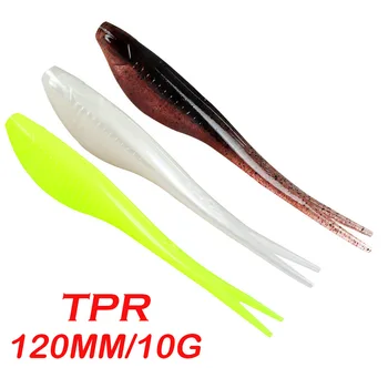 Cheery PVC Super Soft 12cm 10g 5pcs Freshwater Trolling Lure Fork Tail Floating Bait for Carp & Pike Bottom Fishing Lake Hooks – Soft Lure – view 2