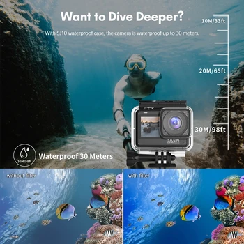 SJCAM SJ10 PRO 4K Action Camera 60 FPS Helmet Cam Six-Axis Gyroscope Anti-Shake 8X Digital Zoom 5G 12M Wifi Sports DVR Camera detail image