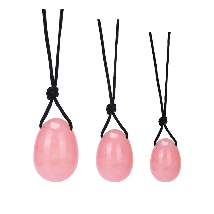 Лечебное массажное Дешевое розовое кварцевое яичко yoni, женское Хрустальное яйцо yoni в розовой коробке