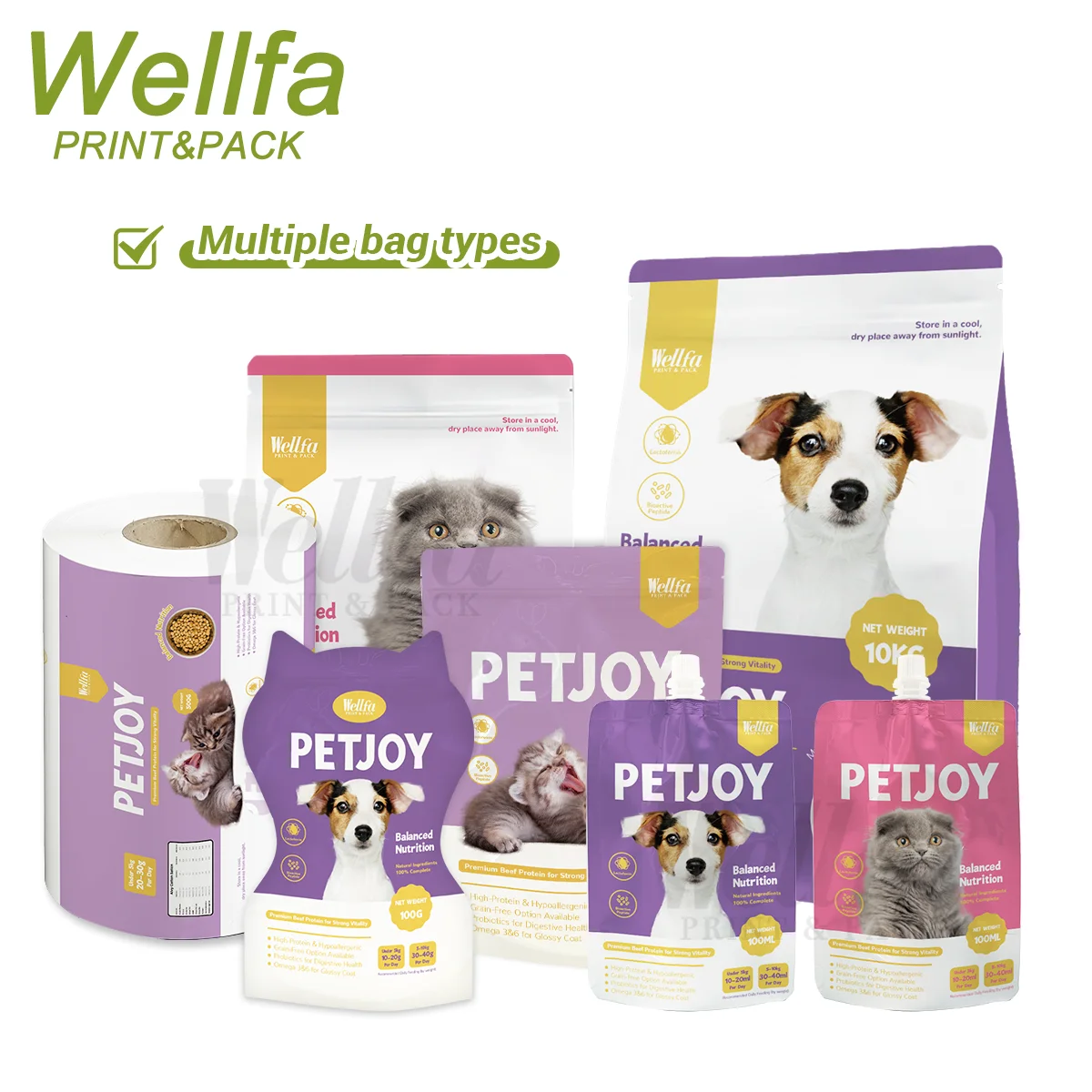 Custom Printed Doypack Food Grade Pet Food Packaging Bag High ...