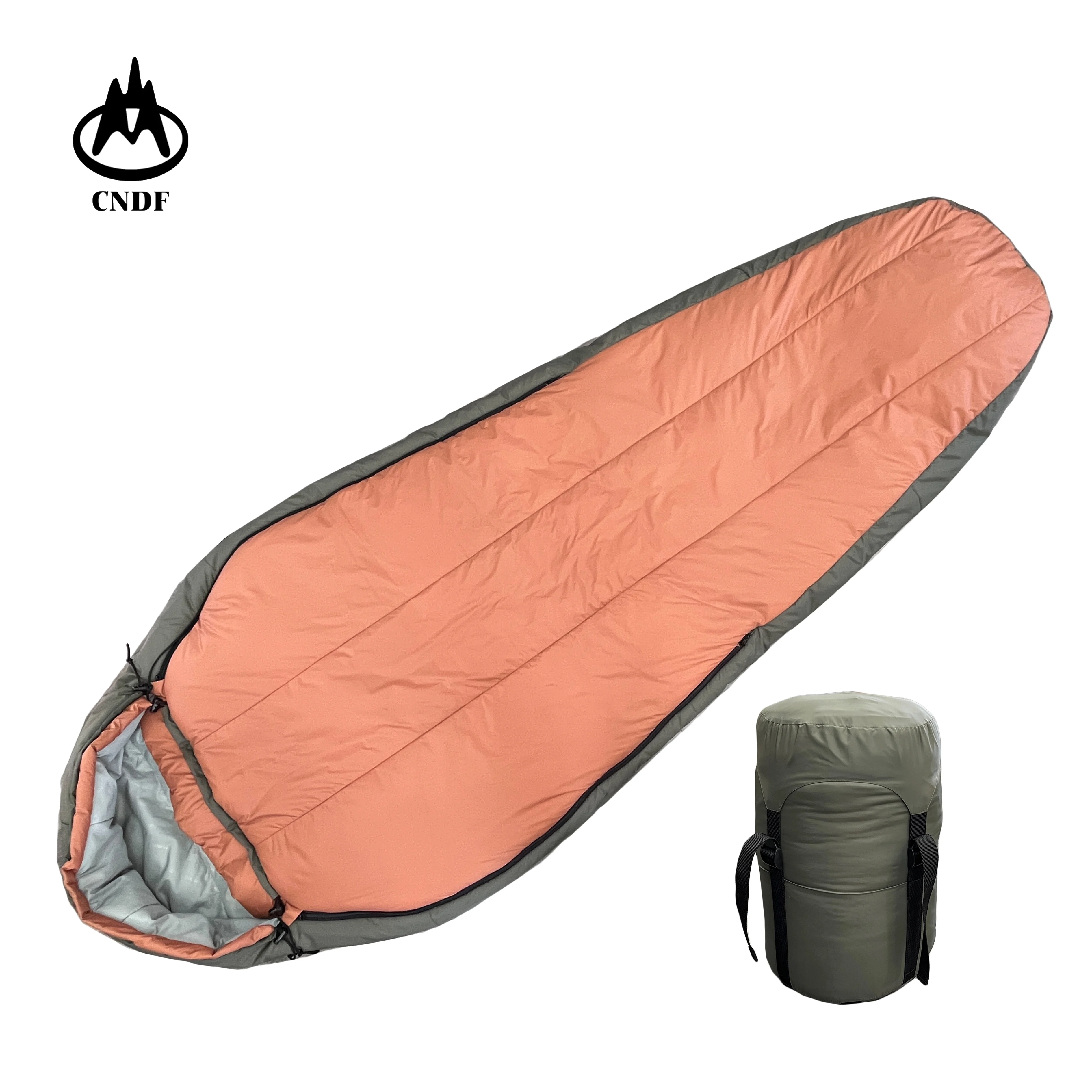 2 In 1 Mummy Double Sleeping Bag Nylon Cold Winter Outdoor Camping