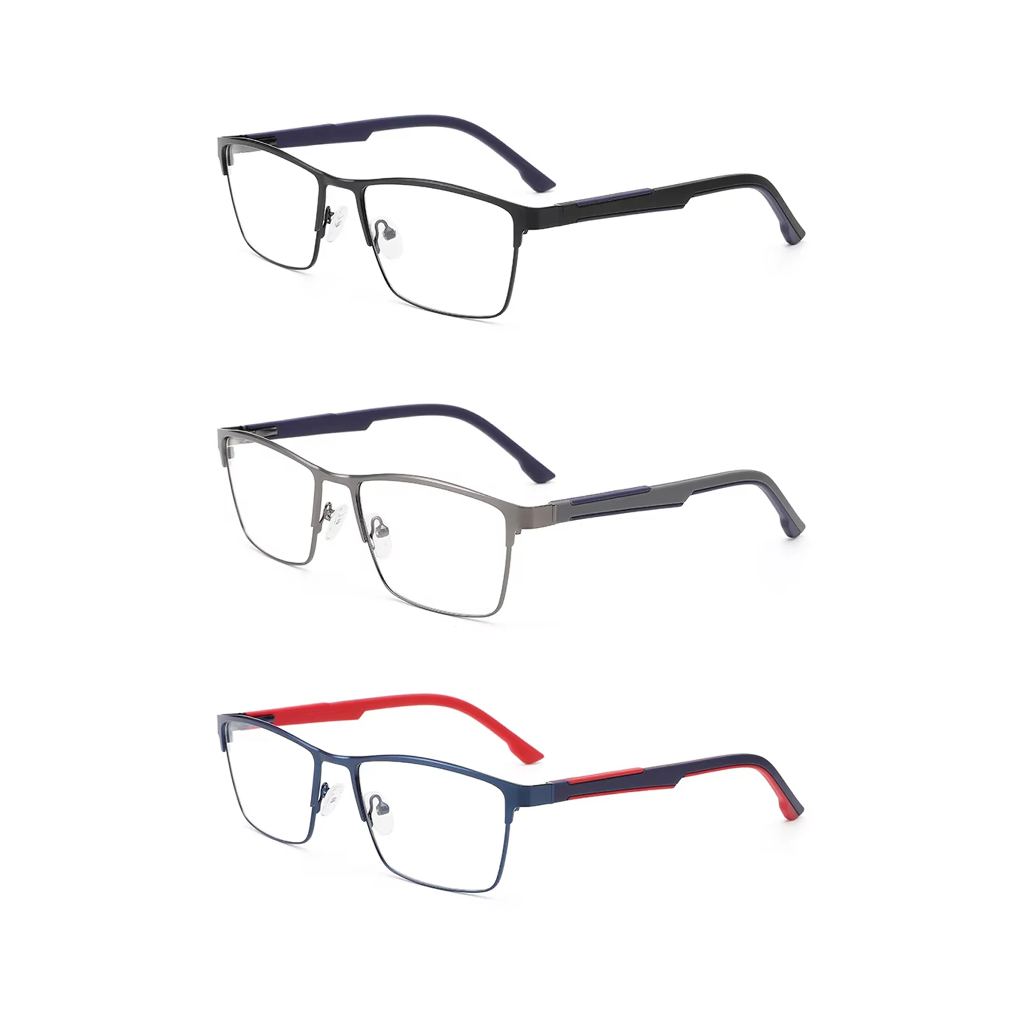 2024 Popular Young Square Eyeglasses Optical Glasses Frames Unisex Cheap Metal Business Exquisite Eye Glasses Frame