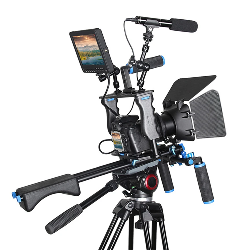 RD Professional DSLR camera rig cage kit D221 shoulder holder stabilizer  matt box follow focus for canon camcorder| Alibaba.com