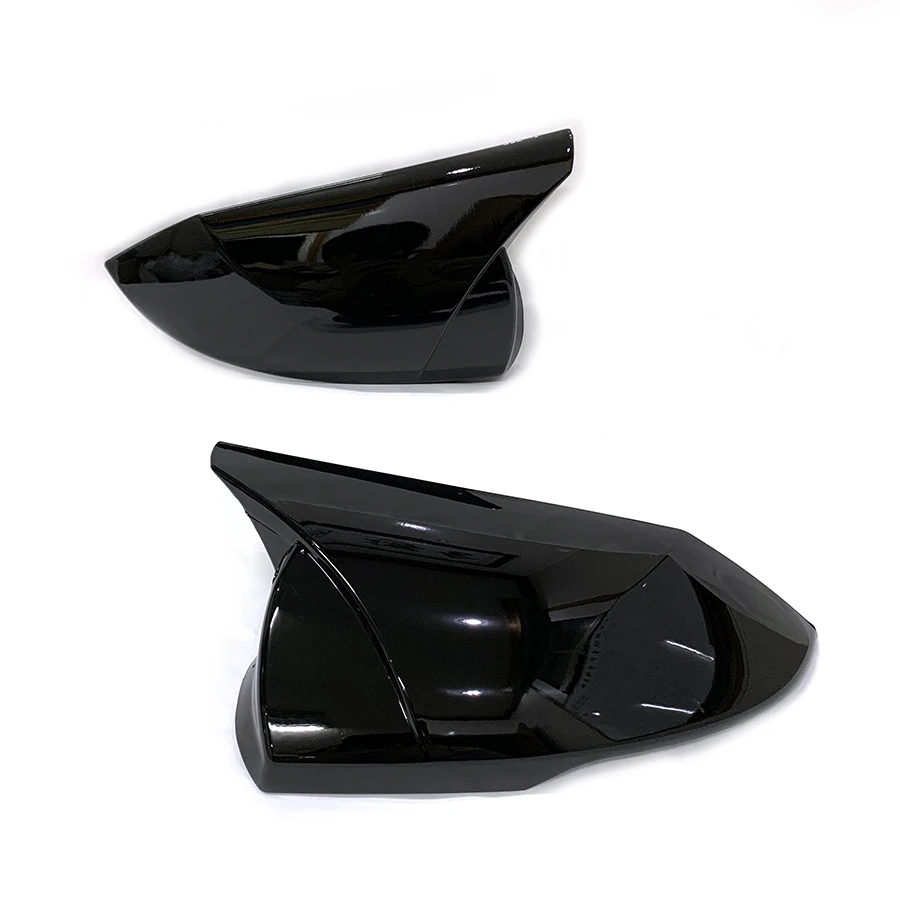 product tiypeor glossy black side rear view mirror cover for hyundai elantra 2021 2022 2023 high quality car accessories auto body parts-7