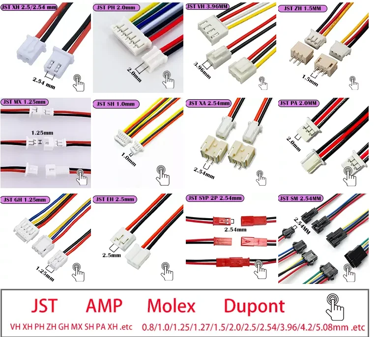 thumbnail image 2 of 2-Pair JST SYP 2-Pin Connector Set – Male/Female, Made In Italy 2 of 6