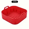 Tapete cuadrado pequeño para freidora de aire [rojo]