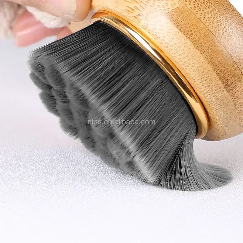  Ft Bamboo Wooden Manual Facial Makeup Soap Cleaner Wash Scrub Massage Cleansing Brushes Cleanser Face Cleaning Brush With Case