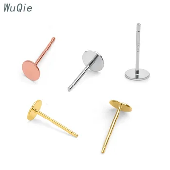 Wuqie 925 Sterling Silver Earring Pins Accessories for DIY Jewelry Making Earring Posts and Backs