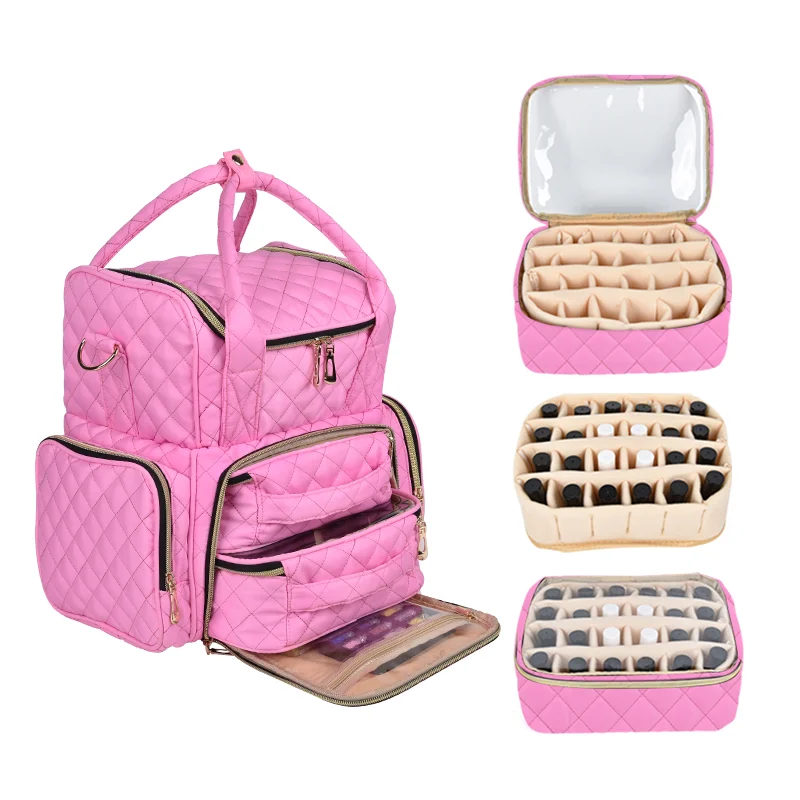 Luxury Nails Bag Large Capacity Carrying Cosmetic Bag 48 Bottles Nail  Polish Organizer Essential Nail Polish Bags