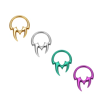 G23 Titanium 16G Piercing Irregular Horn Design Nose Clip Non-Perforated Hinged Segment Earrings Body Punk Pierc Jewelry