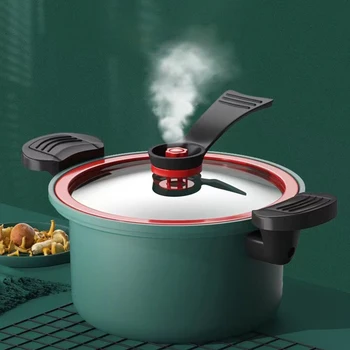 New Product 5L Micro Pressure Cookers Soup Pots Household Nonstick Stew Pot Stainless Steel Cookware Low Pressure Cooker