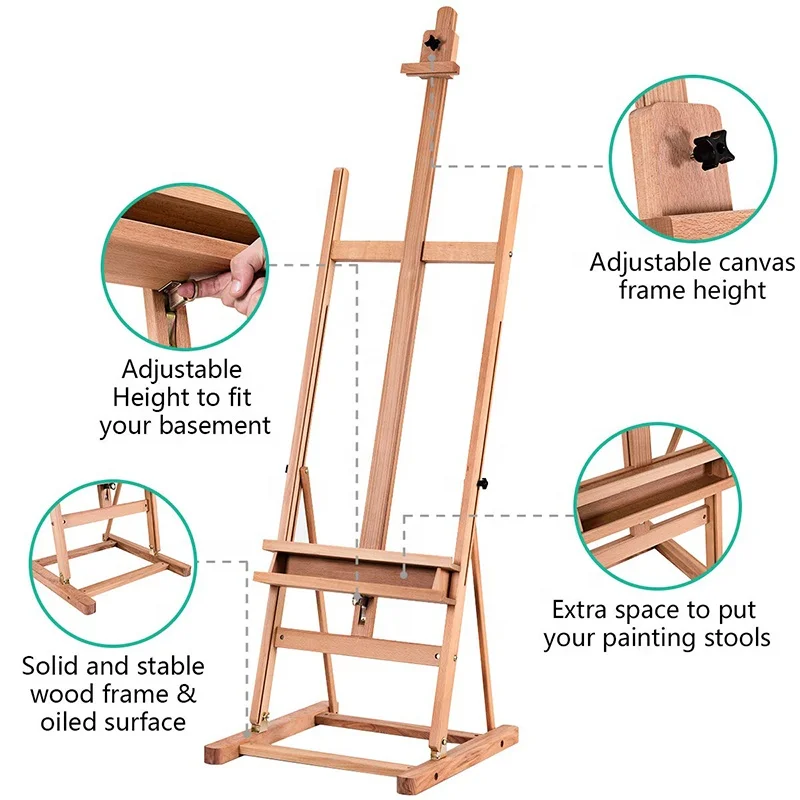 Деревянный мольберт H-Frame на заказ складной