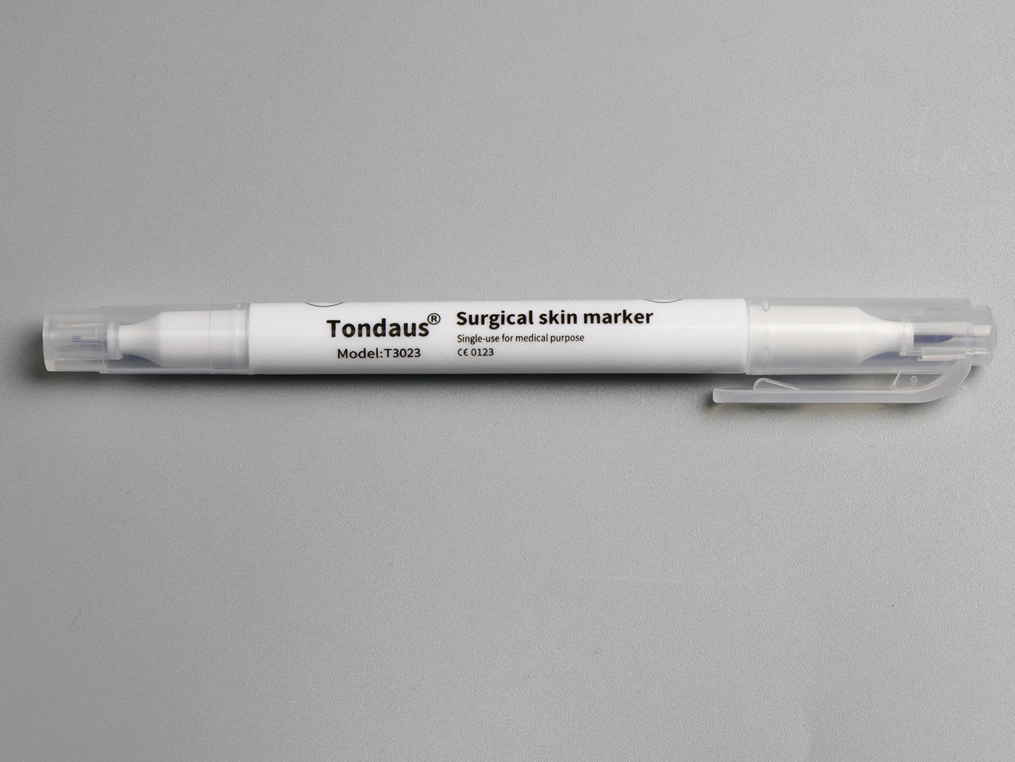 T3023 White Barrel Surgical Skin Marker Pen with Ruler ODM