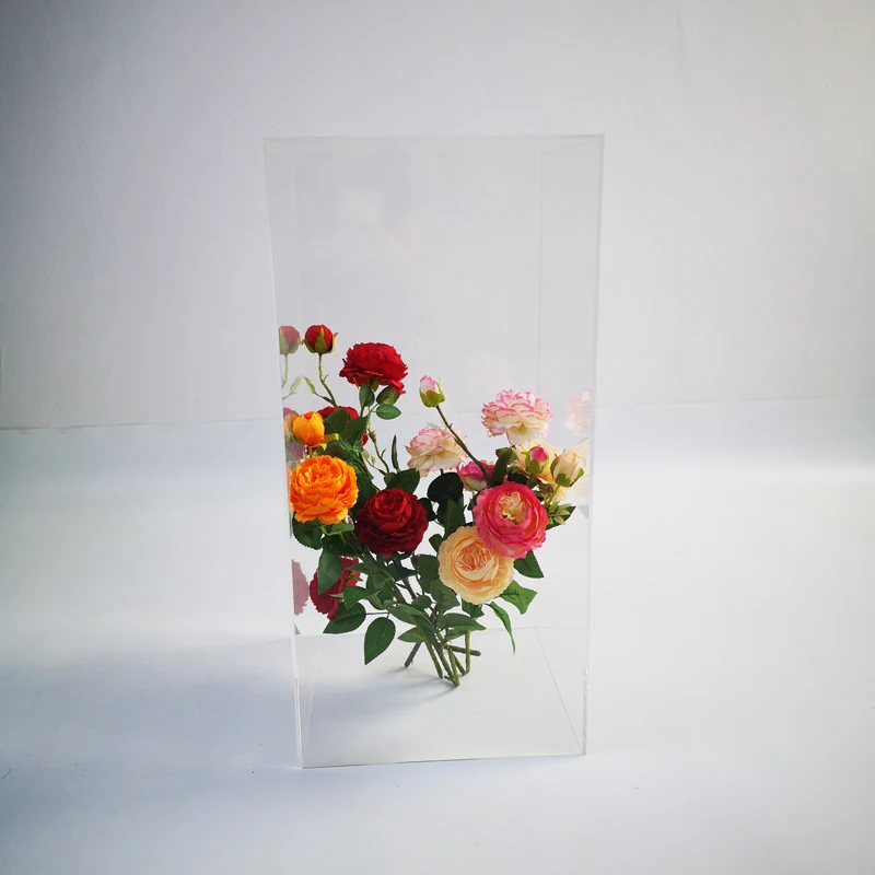 Set of 3 Transparent Acrylic Flower Stands Wedding Decoration Columns Walkway Acrylic Wedding Stand
