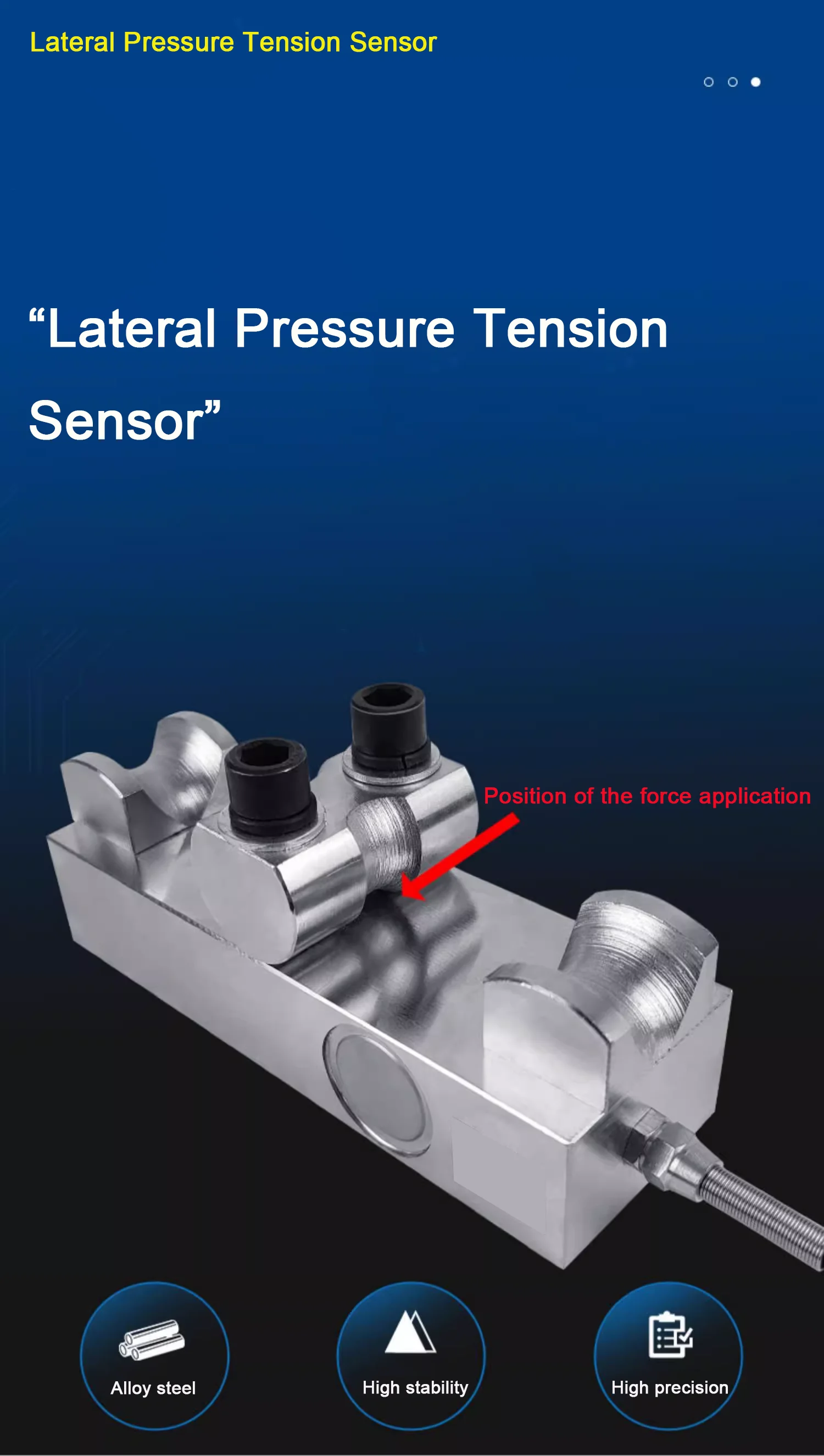 PS-ZL101 Side Pressure Tension Load Cell Wire Rope Cable Weight Crane ...