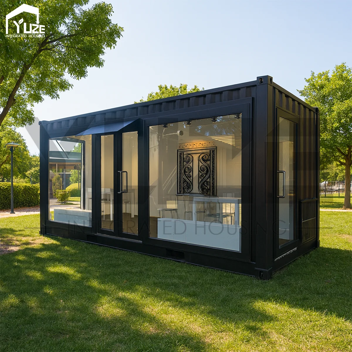 Durable Steel Structure Pre Fab 20 Feet Container House With Living Room and Bathroom