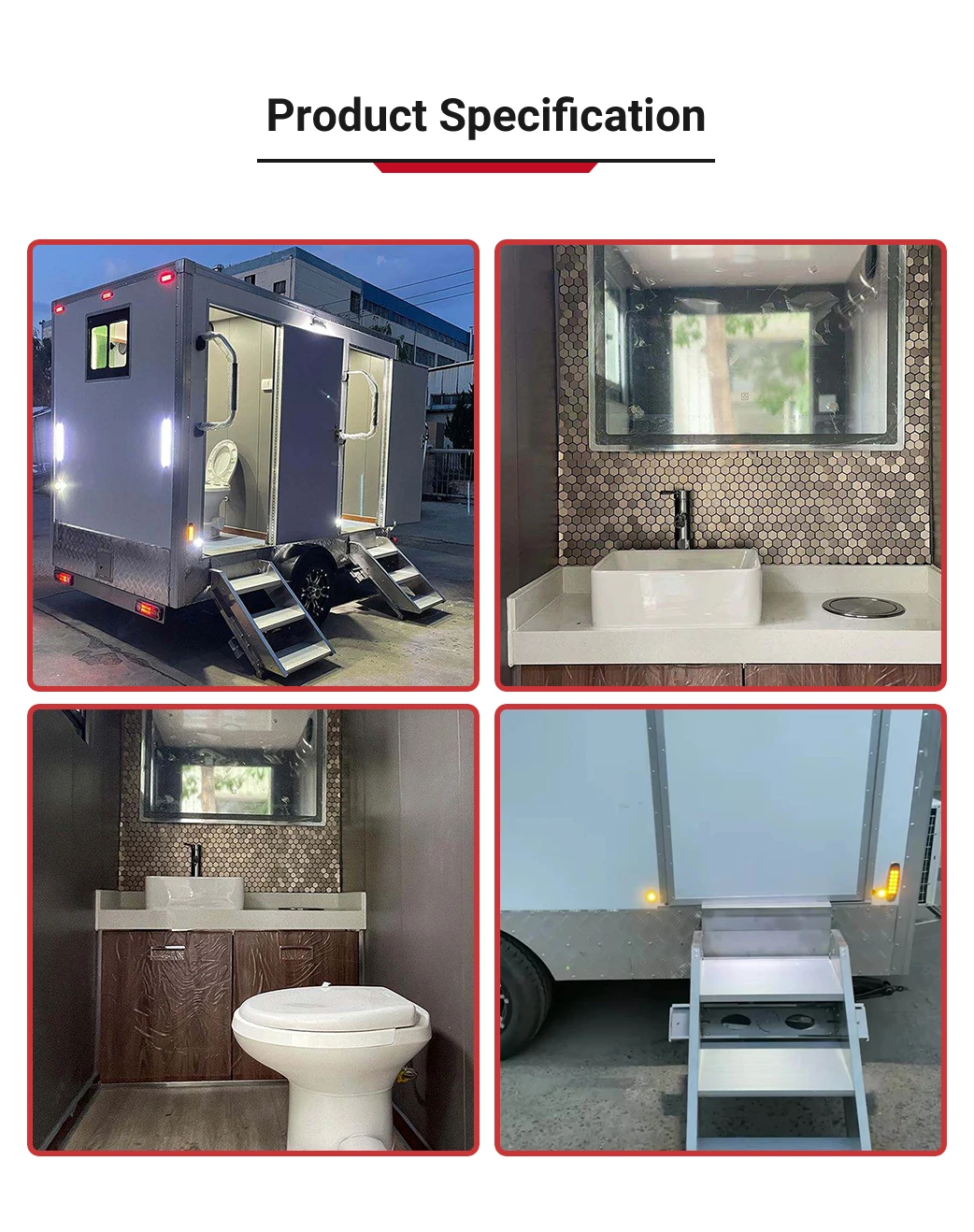 Luxury Eco-friendly Customizable Porta Potty Portable Restroom Trailer ...