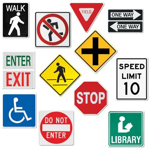 Mandatory signs One way Safety sign 