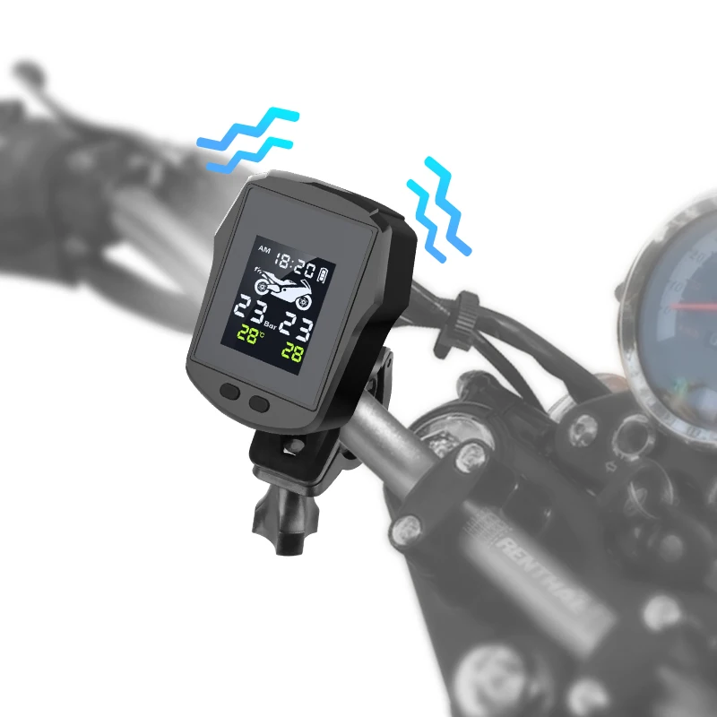 Система охранной сигнализации для мотоциклов TPMS с ЖК-дисплеем и 2 внешними датчиками