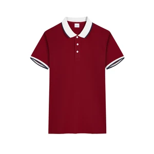 Factory Direct Sales Parent-child Outfit Design 100% Silky Cool Cotton Men's and Women's Short Sleeved T-shirt POLO Casual