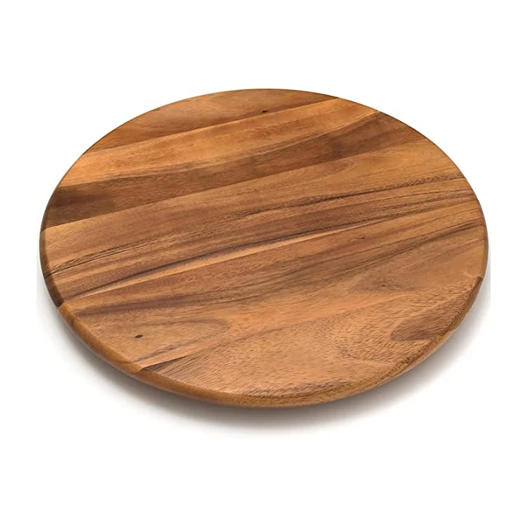 Rotating Spice Rack For Kitchen Pantry Countertop Table Walnut Wood 14 Inch Round Lazy Susan