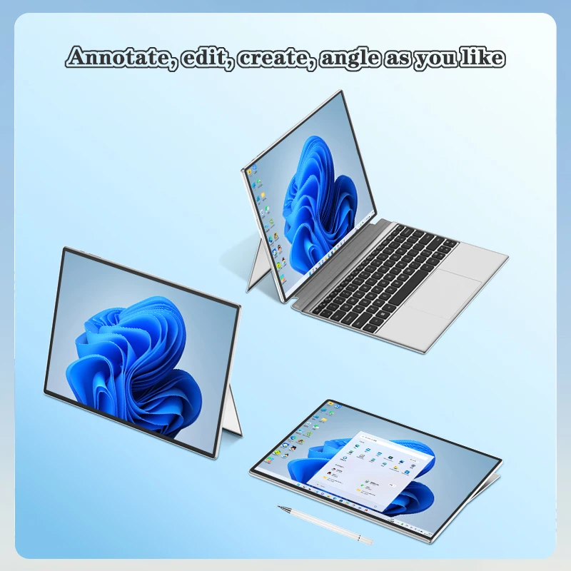 12 inch Detachable touch screen Laptop with Win11 System and 3000*2000 pixels Notebook computer for Office work netbook Laptops