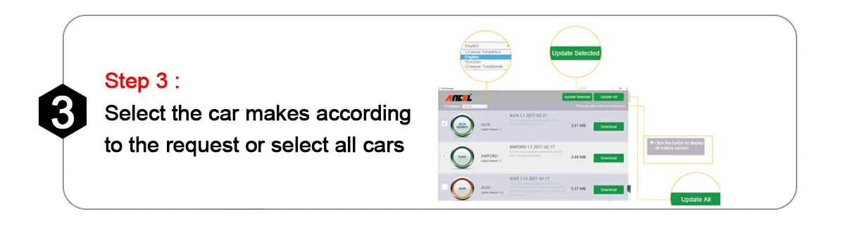 Car Diagnostic OBD2 Engine Scanner Ancel FX6000 Full System Service Fuction ECU Coding Automotive Scanner Tools Free Update